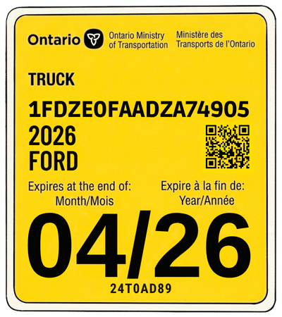 MTO Yellow Sticker Ontario Trailer Safety Inspection